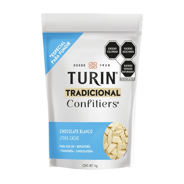 Turin Confitiers de Chocolate Blanco. Bolsa de 1kg