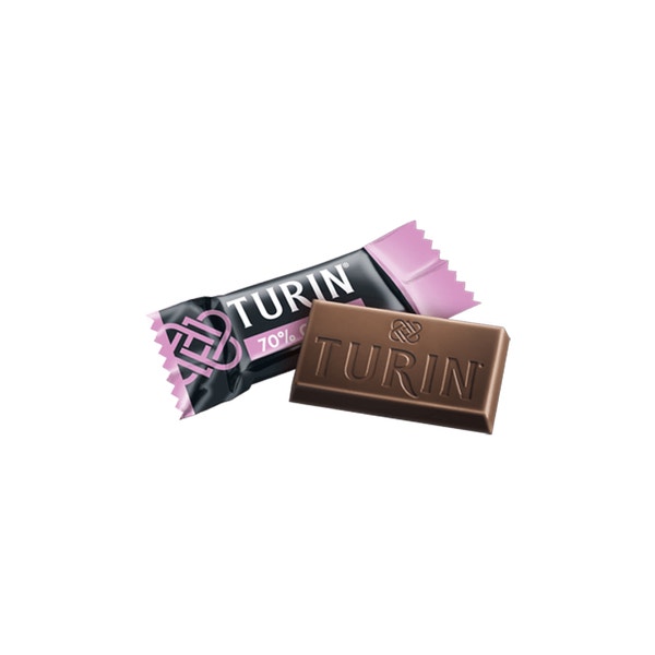 Turin 70% Cacao Chocolate Amargo. Bite Size 5g