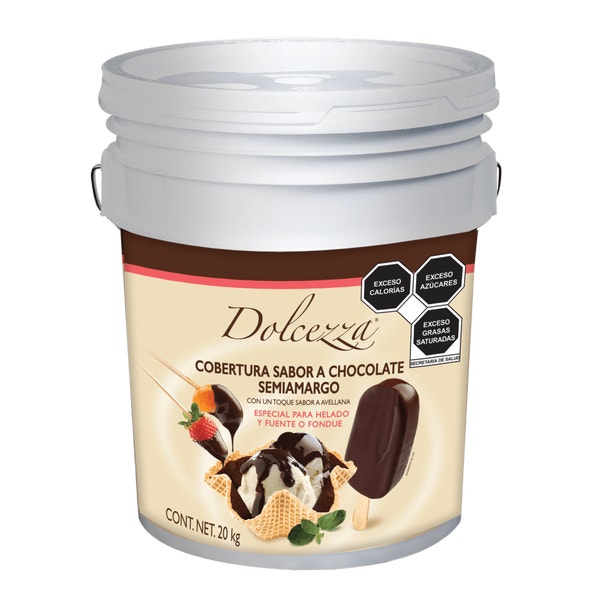 Dolcezza Cobertura para helado. Cubeta 20kg