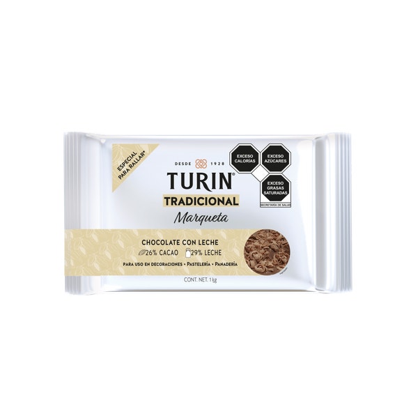 Turin Marqueta Chocolate con Leche. Bolsa 1kg