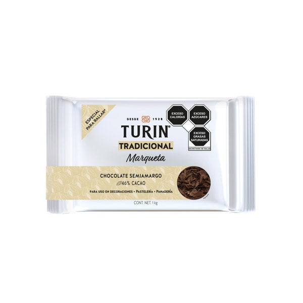 Turin Marqueta Chocolate semiamargo. Bolsa 1kg