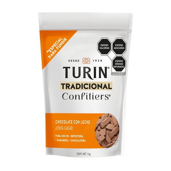 Turin Confitiers de Chocolate con Leche. Bolsa de 1kg