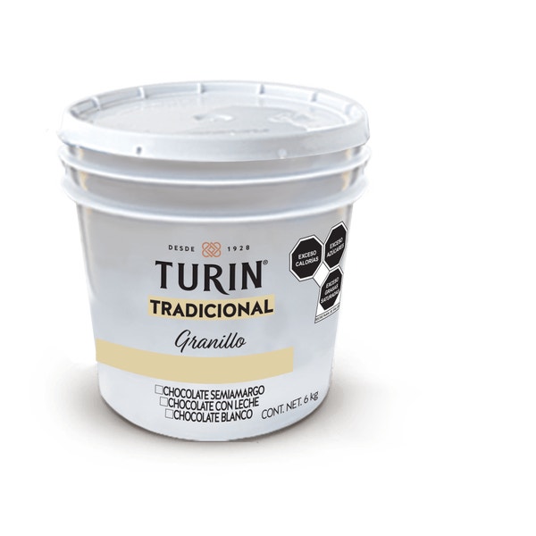 Turin Granillo Chocolate con Leche. Cubeta 6kg