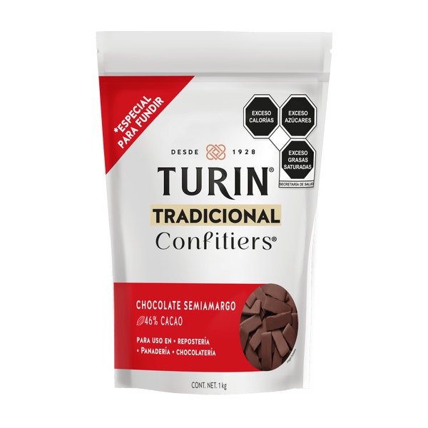 Turin Confitiers de Chocolate Semiamargo. Bolsa de 1kg