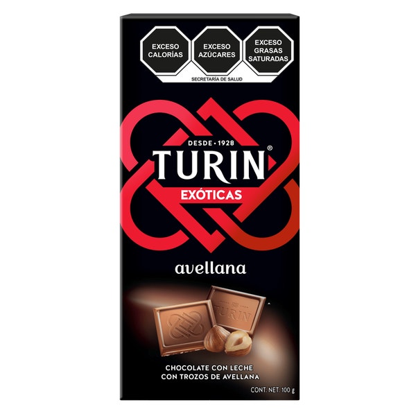 Turin Exóticas Avellana Chocolate con Leche. Tablilla 100g