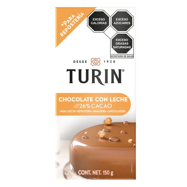 Turin Tablilla Chocolate con leche para repostería 150g