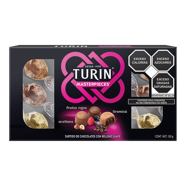 Turin Masterpieces Chocolates rellenos de Ganache Estuche 120 g